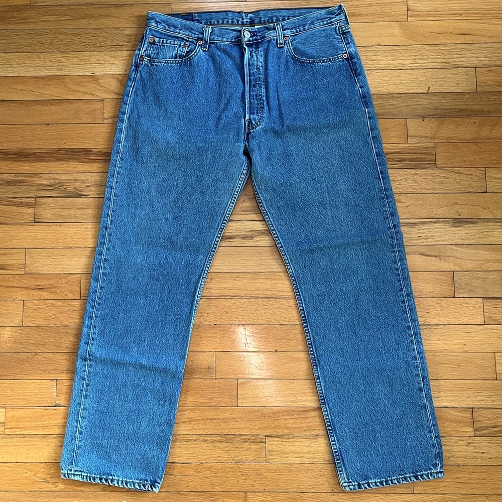 VTG 90s Levi’s 501 XX Shrink to Fit Jeans 36x31 Button Fly Straight Medium Wash